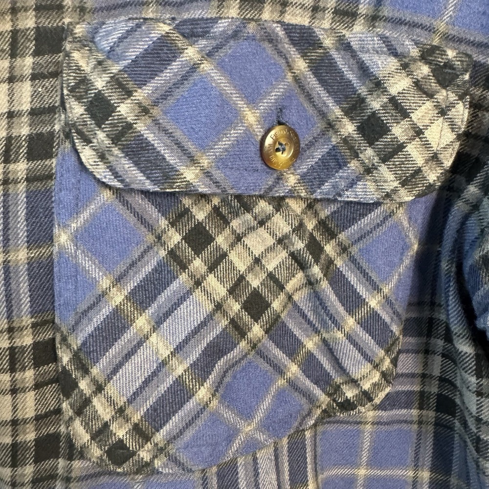 Field & Stream Men's Size Large Blue Flannel Shacket Quilted Lining Jacket - Picture 8 of 10